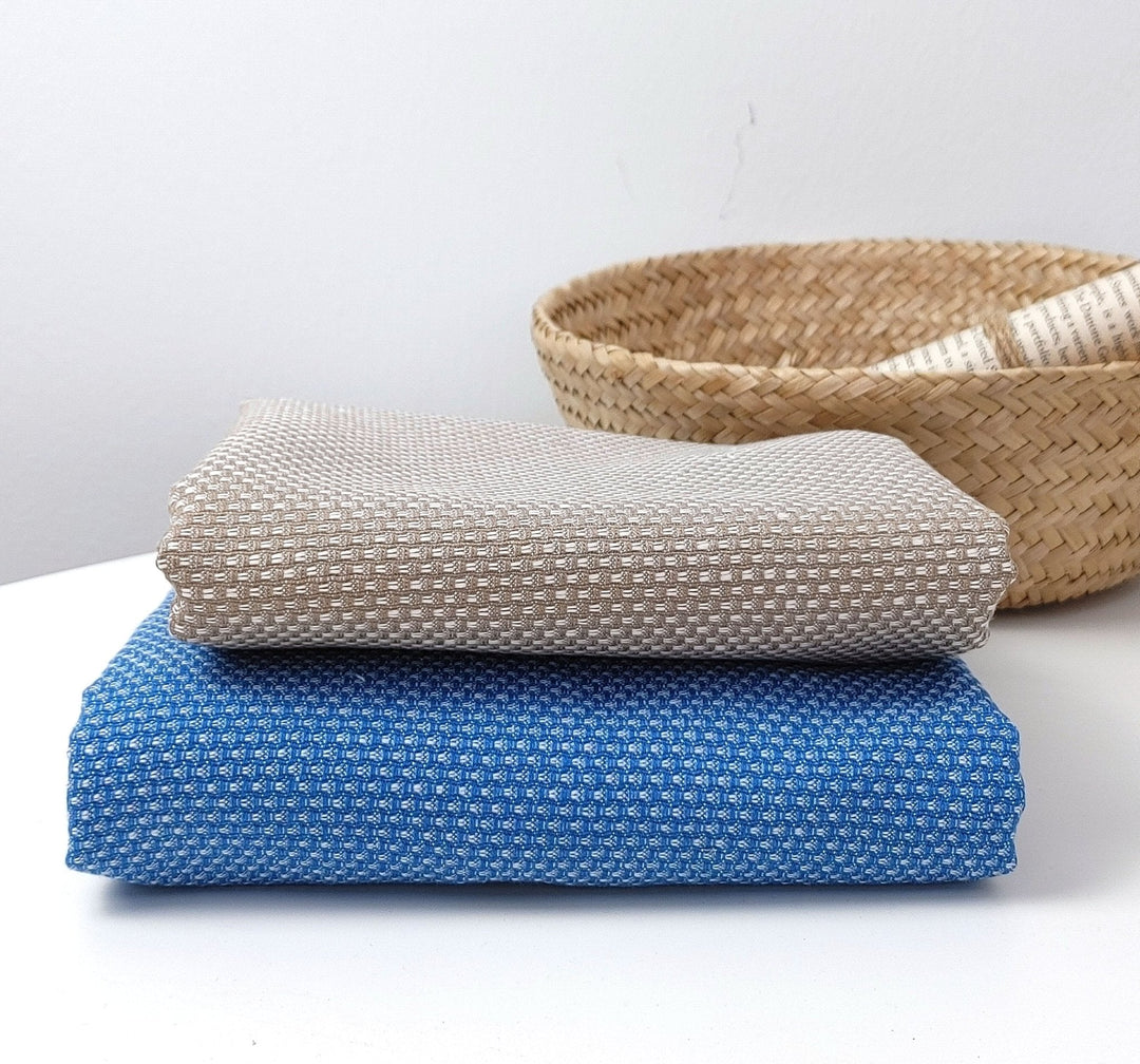 Beyond the Norm: The Bold Textures of Linen Cotton Dobby Chambray 4184 4185 - The Linen Lab - Blue