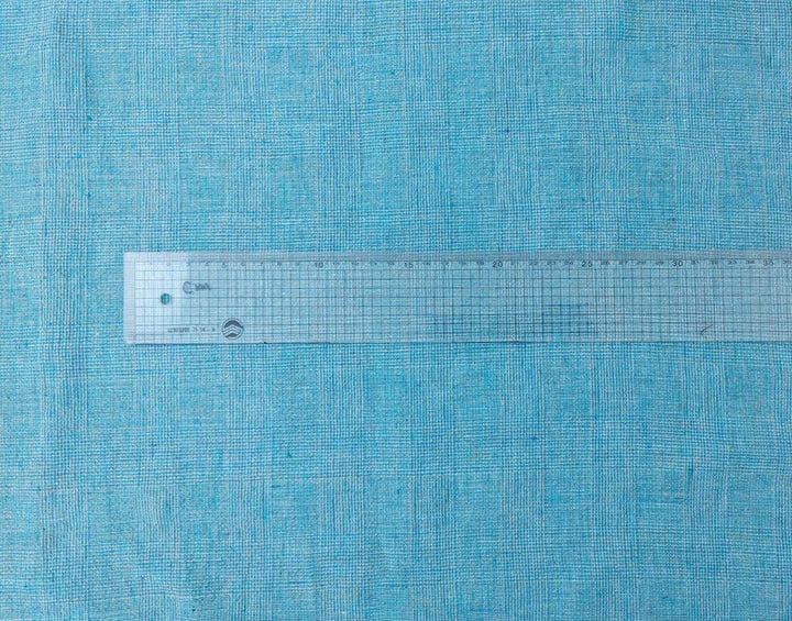 Blue and Green Symphony: A Melange Fusion of Linen and Polyester in Glen Plaid 7788 7789 - The Linen Lab - Blue