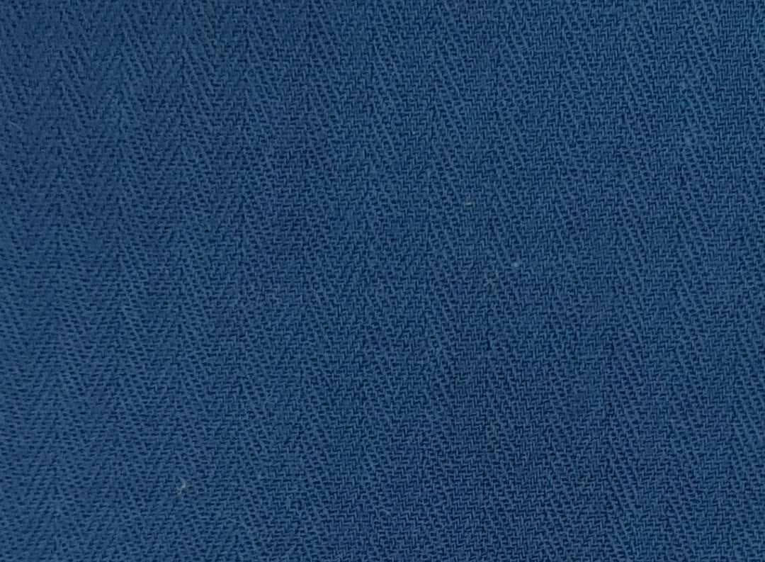 Double-Faced Herringbone Twill: 100% Cotton Fabric 7216 7215 - The Linen Lab - Blue