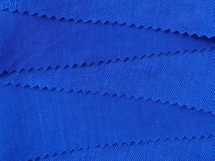 Elegance in Twill: Silky Linen Rayon Fabric with Good Drape 6032 6033 - The Linen Lab - Blue