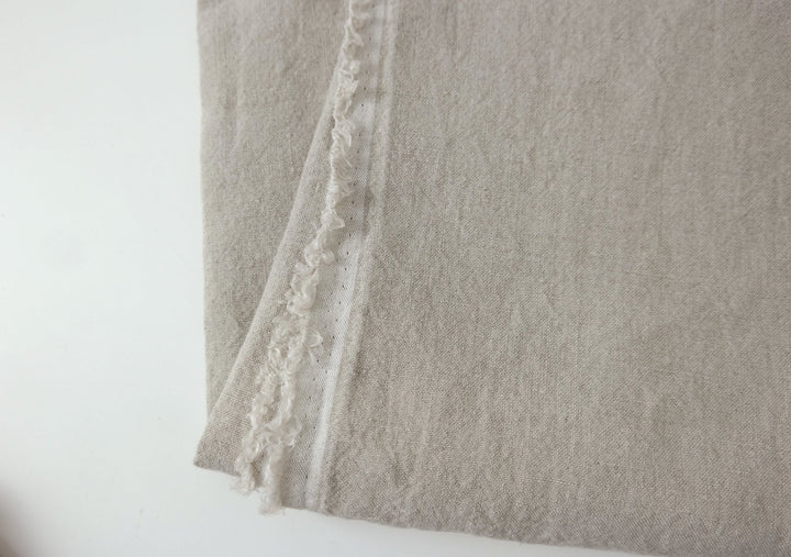 High Twisted 100% Linen Fabric Medium Weight 14S 6220 6600 6366 7369 - The Linen Lab - Natural 6366