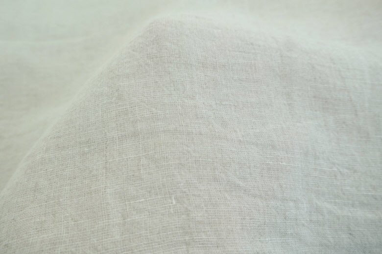 High Twisted Linen Dot Shape Fabric - The Linen Lab - natural