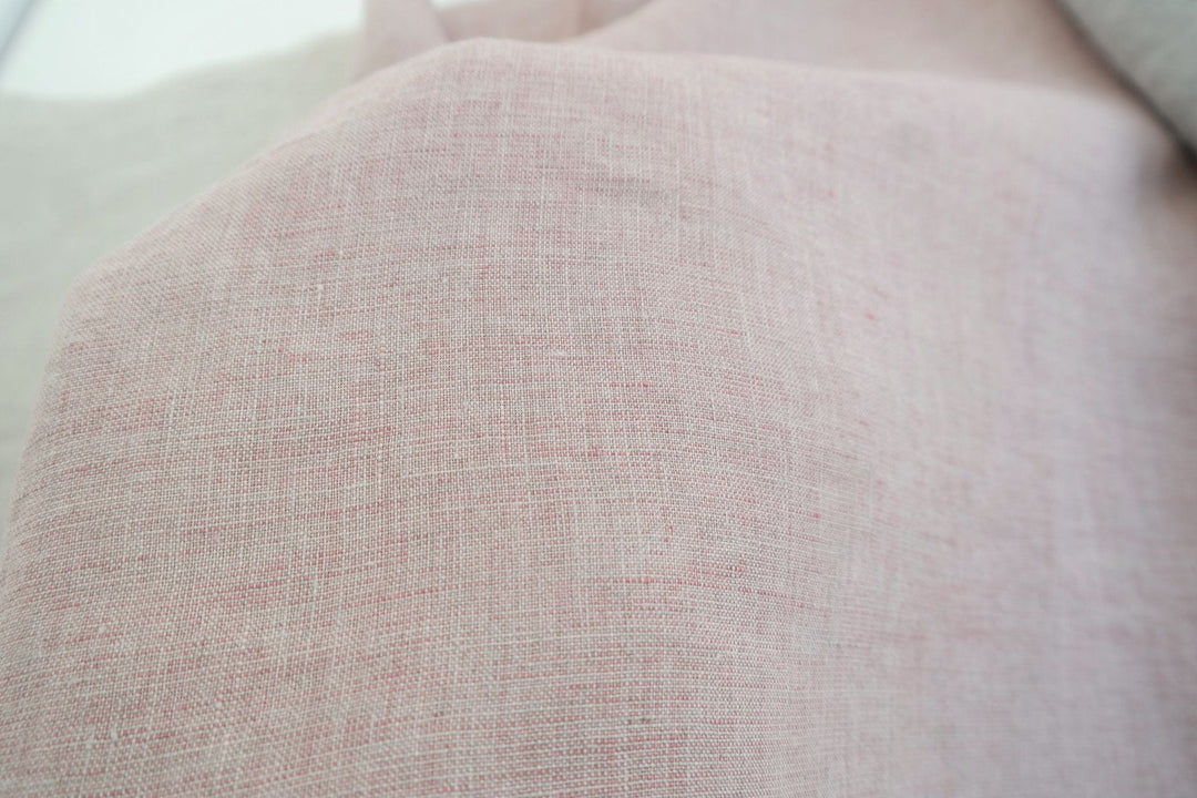 High Twisted Linen Dot Shape Fabric - The Linen Lab - natural