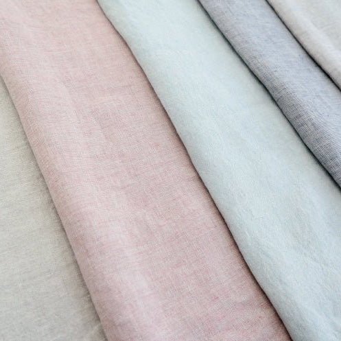 High Twisted Linen Dot Shape Fabric - The Linen Lab - natural