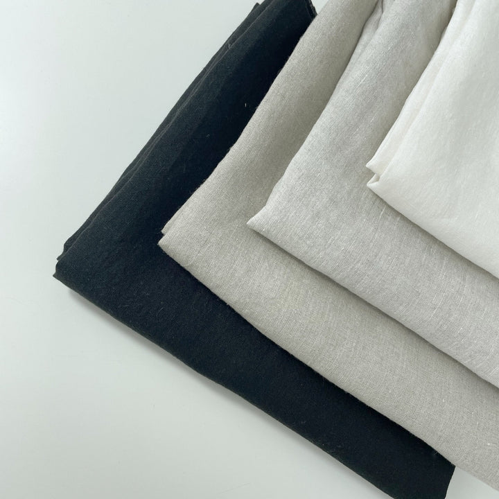 Light Weight High Twisted Linen Fabric 21s 6708 6195 6315 4895 - The Linen Lab - Light Ivory (bleached white)