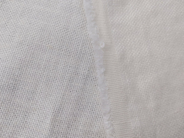 Linen Bamboo Canvas Fabric Heavy Weight 1666 - The Linen Lab - White