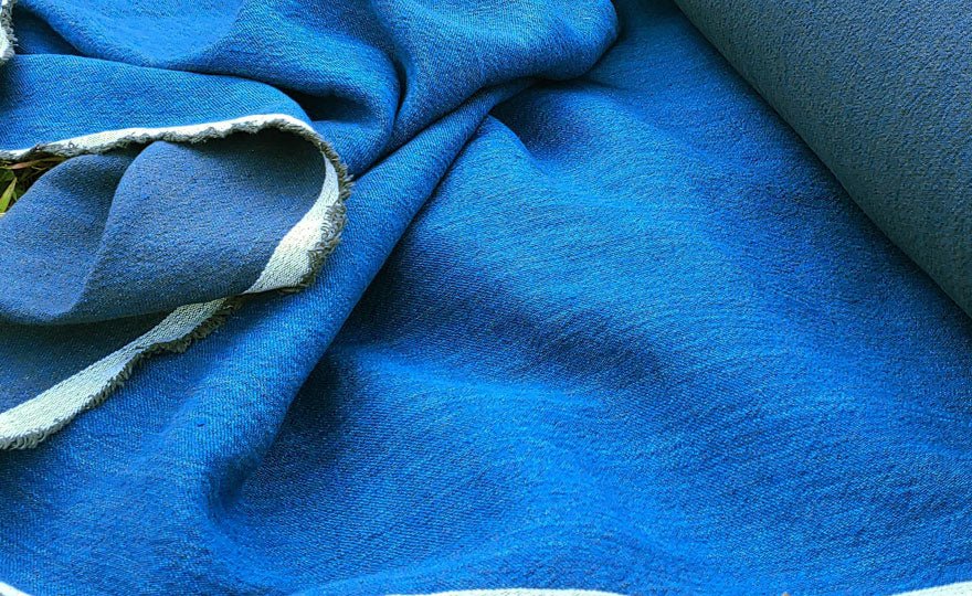 Linen Cotton Denim Twill Fabric (6913 6915 6916 6914) - The Linen Lab - navy