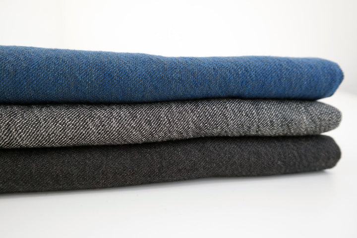 Linen Cotton Denim Twill Fabric (6913 6915 6916 6914) - The Linen Lab - navy