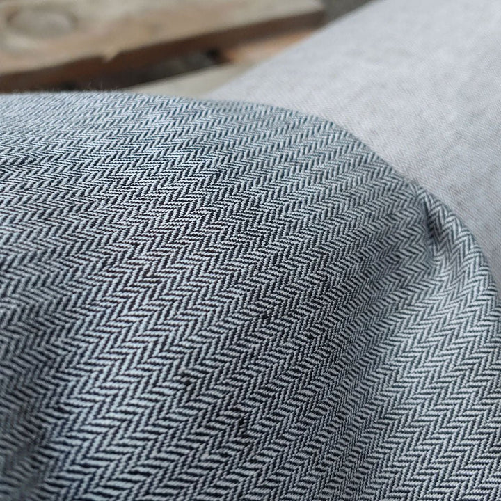 Linen Cotton HBT Chambray Fabric (2750 2417) - The Linen Lab - Grey