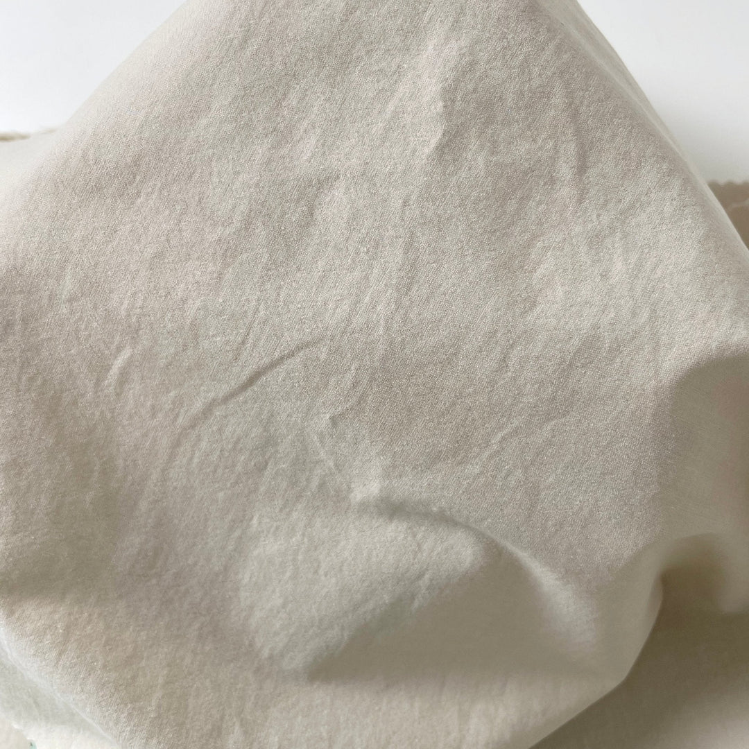 Linen Cotton Nylon Warp Stretch Fabric 7099 7362 7188 - The Linen Lab - Beige