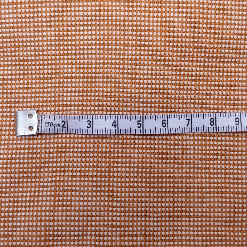 Linen Cotton Orange Dot Fabric (6869) - The Linen Lab - Orange