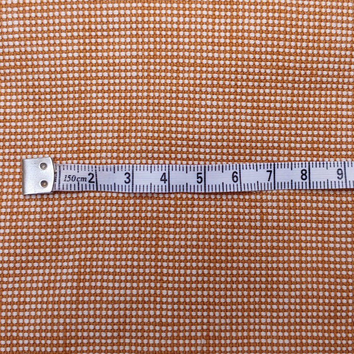Linen Cotton Orange Dot Fabric (6869) - The Linen Lab - Orange