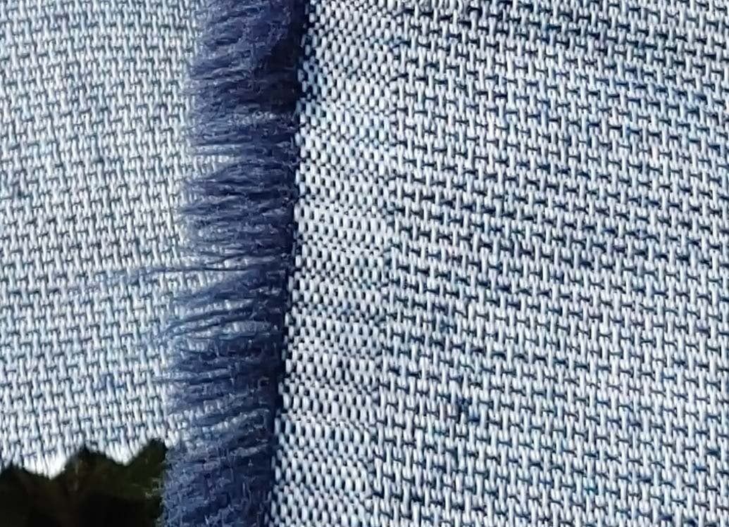 Linen Cotton Polyester Fabric: Navy Chambray Dobby Weave, Light Weight 6299 - The Linen Lab - Navy