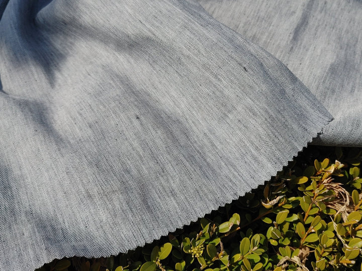 Linen Cotton Rayon Twill Fabric: Denim-Inspired Style 7321 - The Linen Lab - Navy