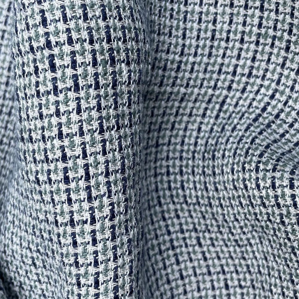 Linen Dobby Tweed Chambray Fabric (6476 6477) - The Linen Lab - Green