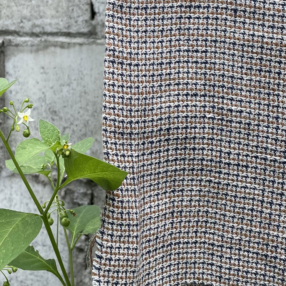 Linen Dobby Tweed Chambray Fabric (6476 6477) - The Linen Lab - Green