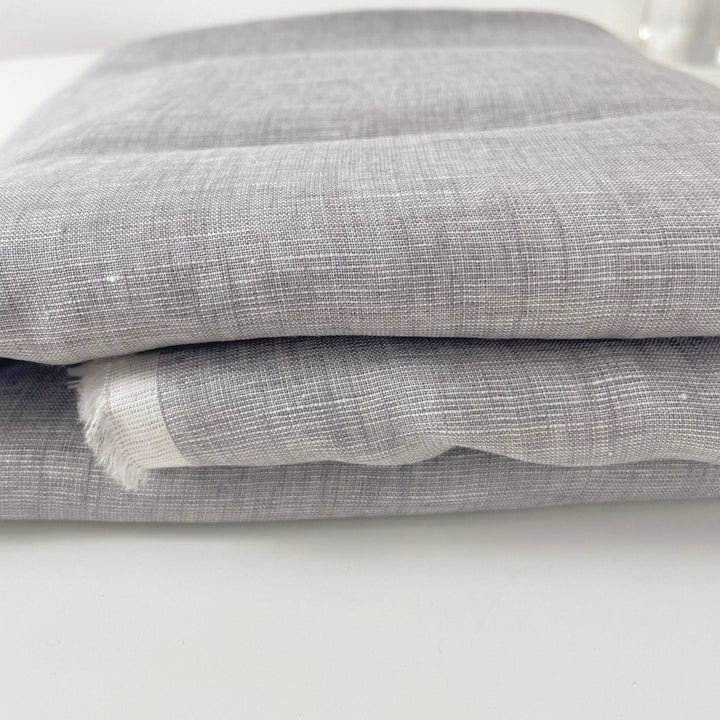 Linen Dot Shape Fabric 4613 6608 - The Linen Lab - Grey