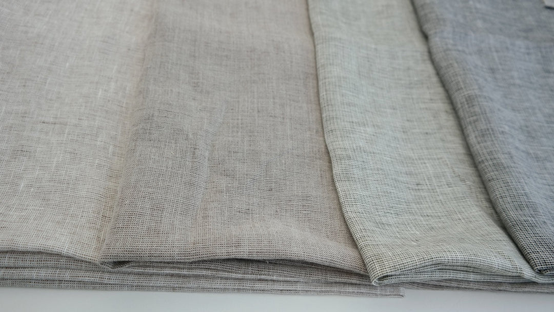 Linen Dot Shape Fabric (7171 7172 2829 4751) - The Linen Lab - beige