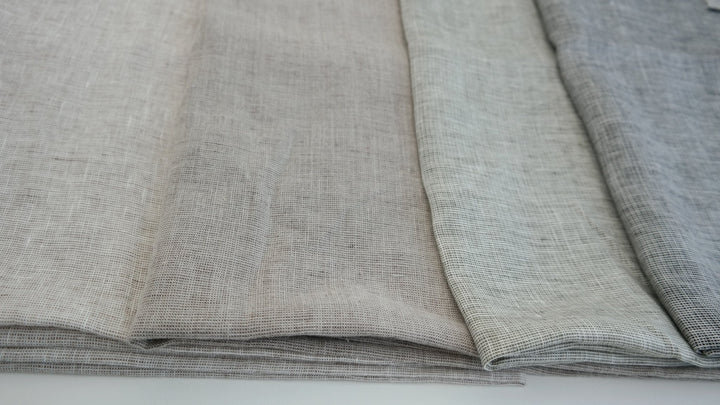 Linen Dot Shape Fabric (7171 7172 2829 4751) - The Linen Lab - beige