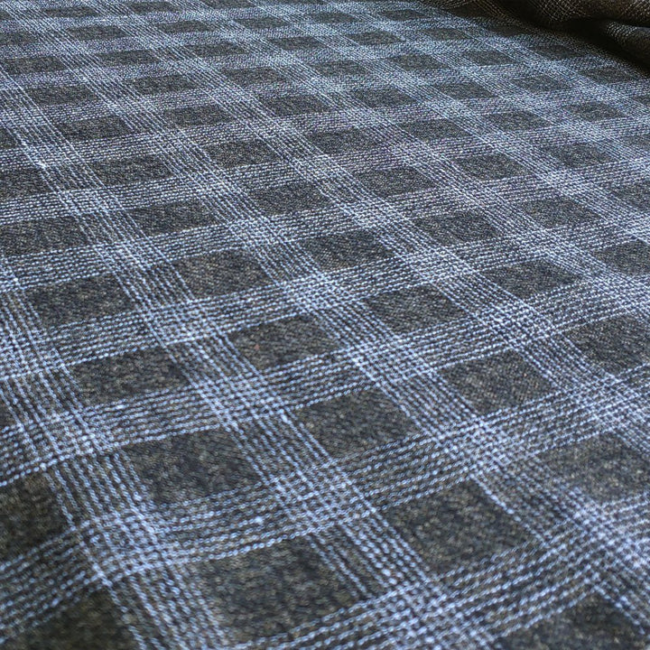 Linen Double Face Tweed Plaid Fabric (6004 6409 6410) - The Linen Lab - Yellow