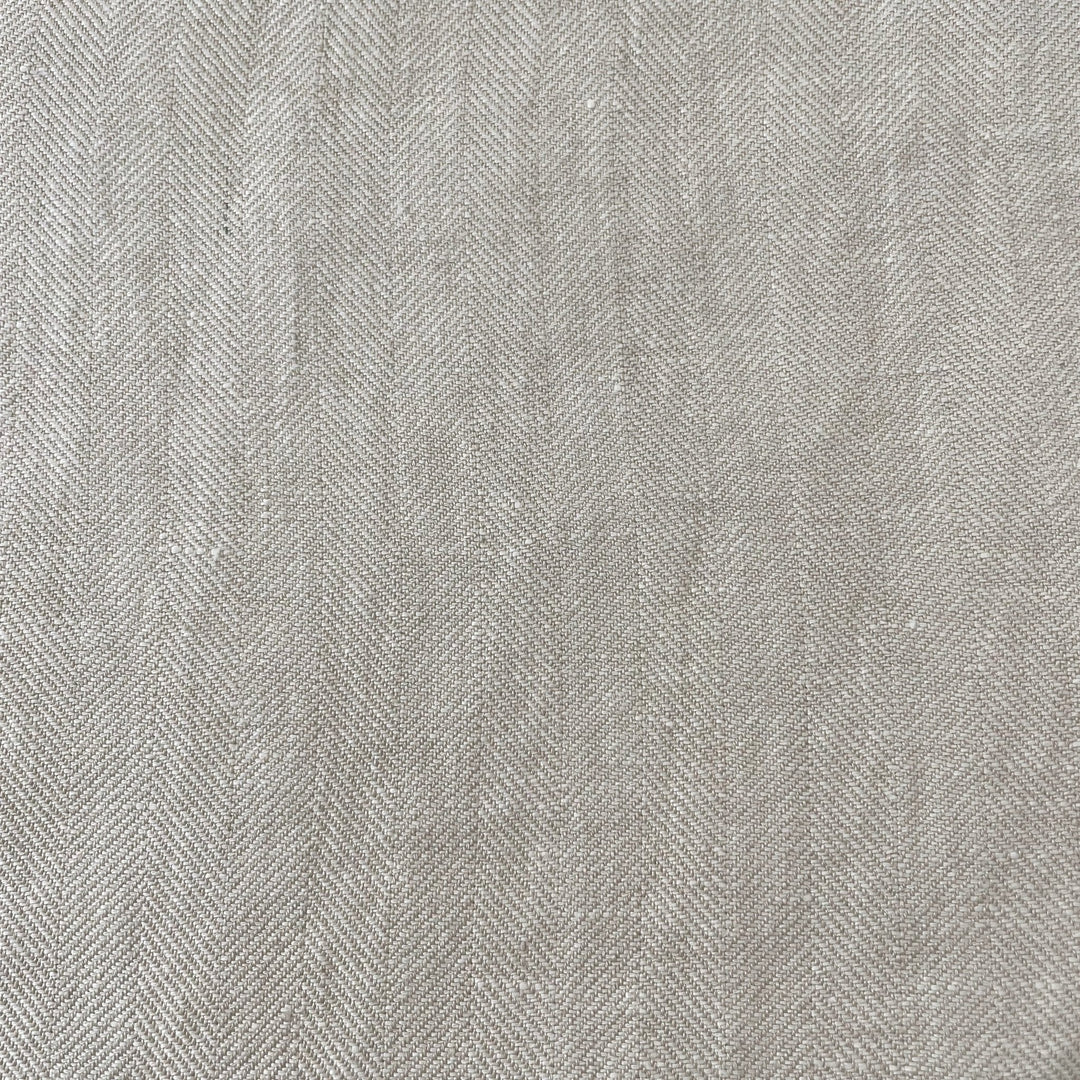 Linen Fabric HBT Herringbone Twill 6862 - The Linen Lab - Beige