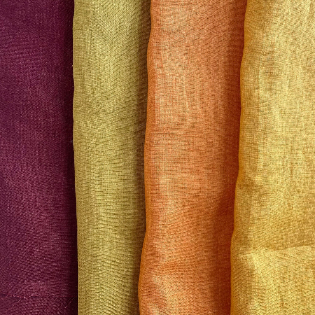 Linen Fabric Light Weight Soft Touch 21S 6132 7019 7018 6784 - The Linen Lab - Mustard