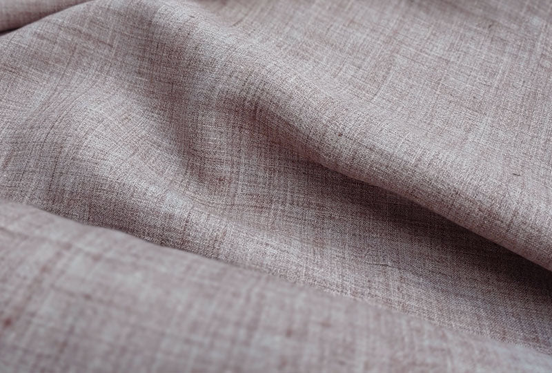 Linen French Melange Fabric Medium Weight 4248 4252 4245 - The Linen Lab - Brown 4252