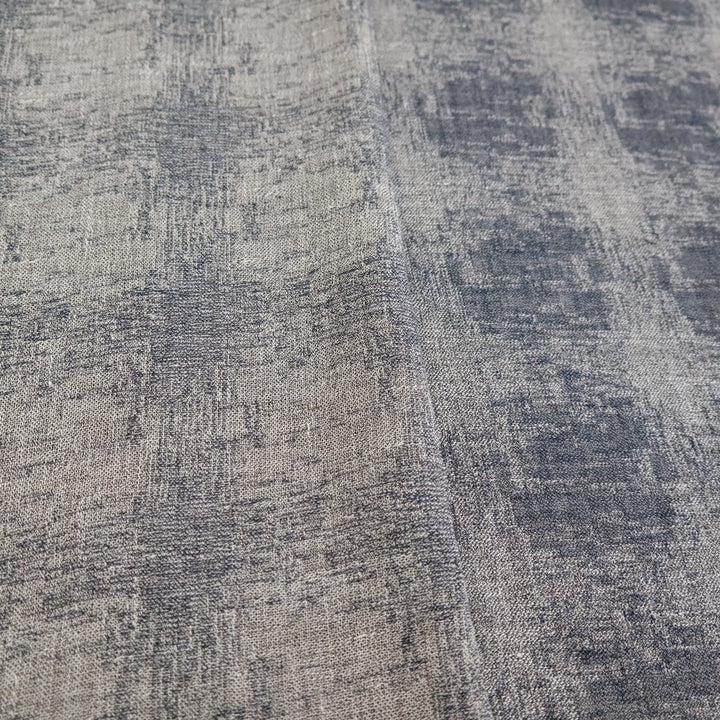 Linen Geometric Jacquard Fabric (6649) - The Linen Lab - Navy