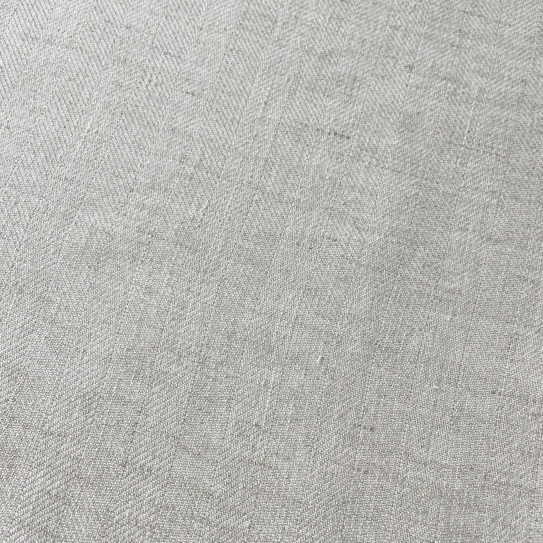 Linen Melange Fabric HBT Herringbone Twill (6667 6668) - The Linen Lab - Light Natural
