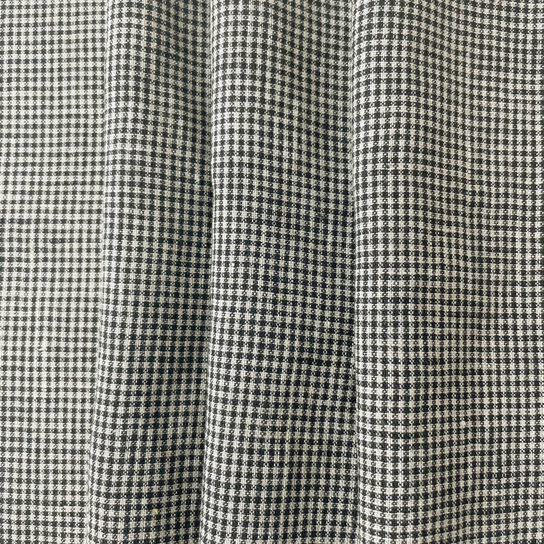 Linen Mini Gingham Check 6793 6794 - The Linen Lab - 6793 BLACK