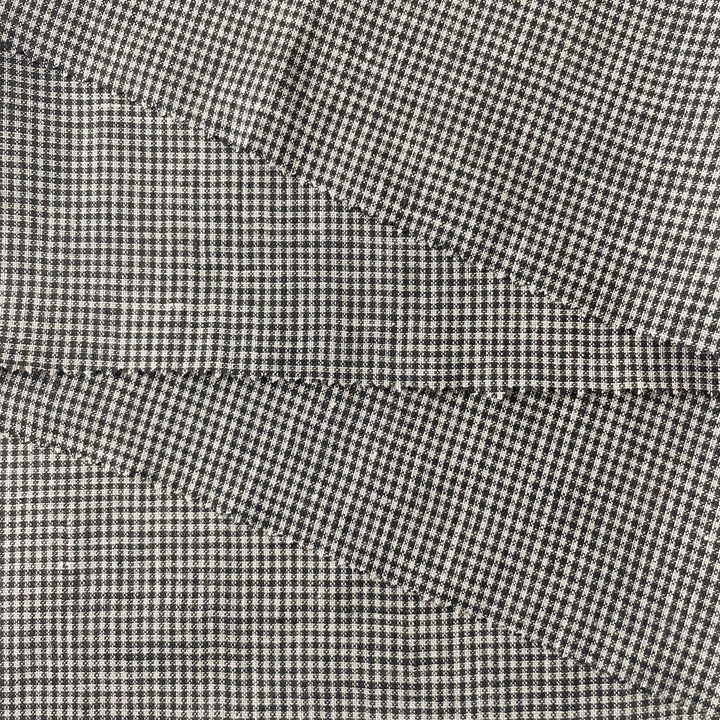 Linen Mini Gingham Check 6793 6794 - The Linen Lab - 6793 BLACK