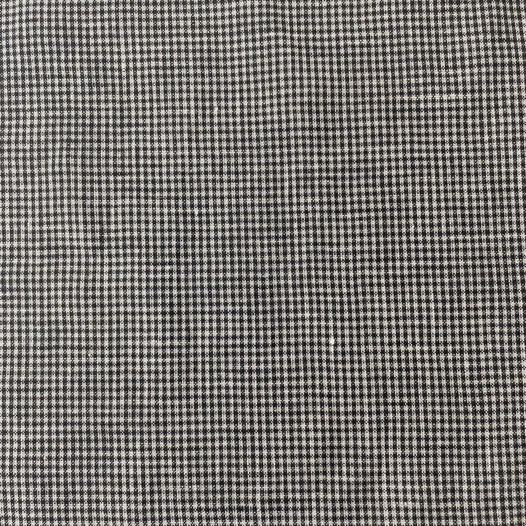 Linen Mini Gingham Check 6793 6794 - The Linen Lab - 6793 BLACK