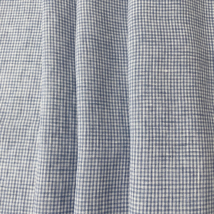 Linen Mini Gingham Check 6793 6794 - The Linen Lab - 6794 BLUE