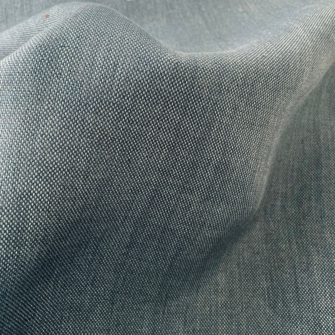 Linen Natural Grey Dot Fabric 7288 7438 - The Linen Lab - Natural