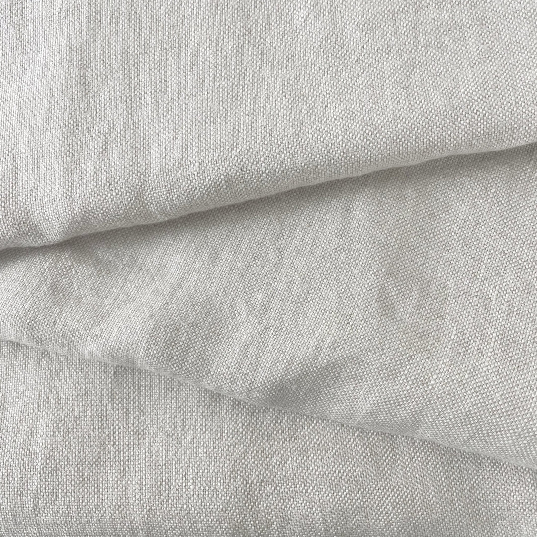 Linen Natural Grey Dot Fabric 7288 7438 - The Linen Lab - Natural