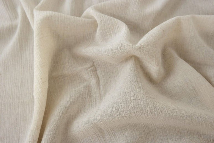 Linen Rayon 30s Wrinkled Fabric - The Linen Lab - Ivory