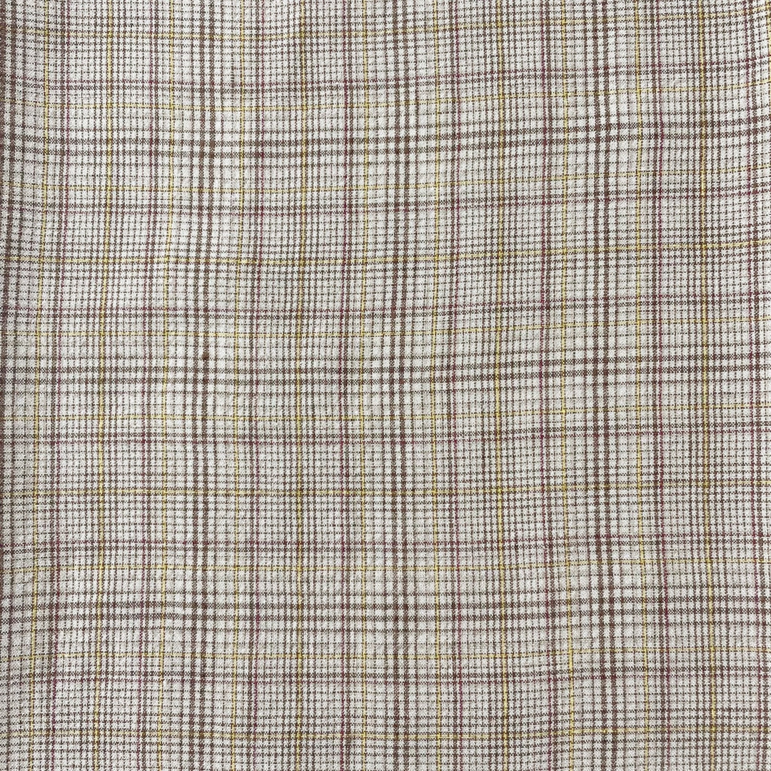 Linen Rayon Cotton Check Fabric 7377 - The Linen Lab - 7377 CHECK