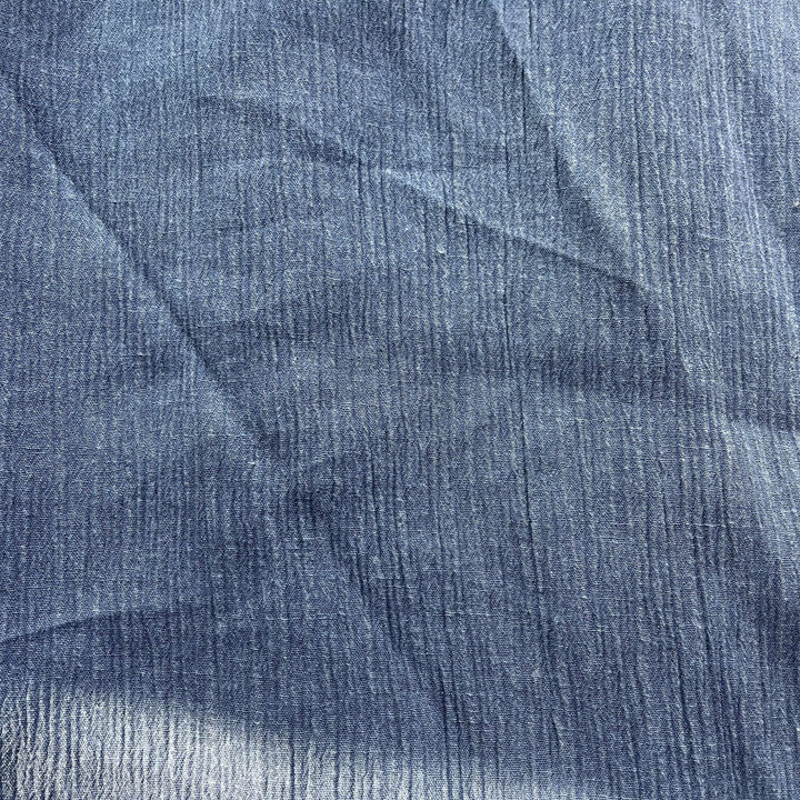 Linen Rayon Pigment Bio-washed Fabric with Wrinkle Effect - The Linen Lab - dark green