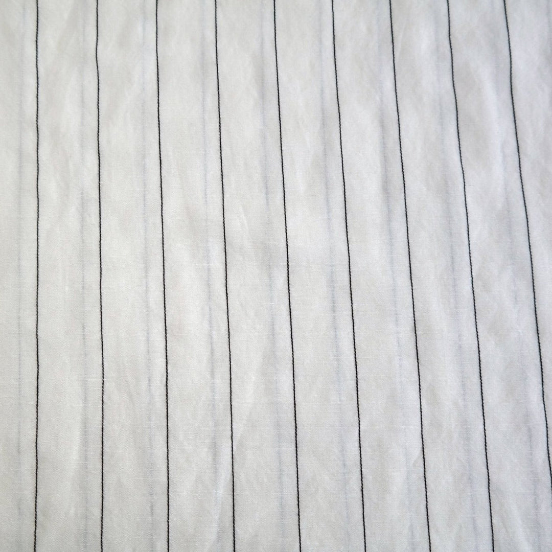 Linen Tencel Dobby Stripe Fabric 4617 - The Linen Lab - White ST 4617