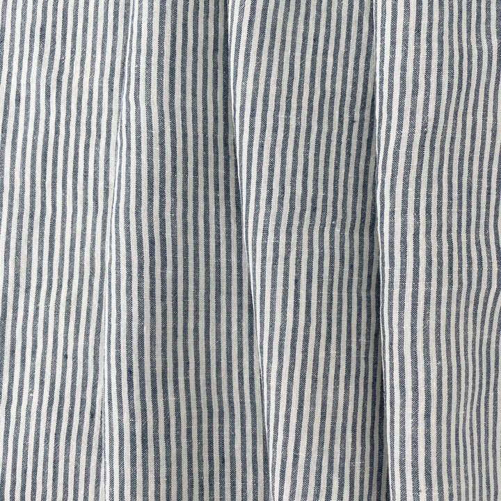 Linen Thin Stripe Fabric 6267 6495 6496 - The Linen Lab - Green