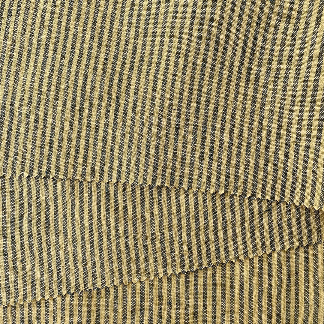 Linen Thin Stripe Fabric 6267 6495 6496 - The Linen Lab - Yellow