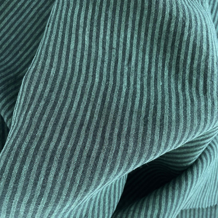 Linen Thin Stripe Fabric 6267 6495 6496 - The Linen Lab - Yellow