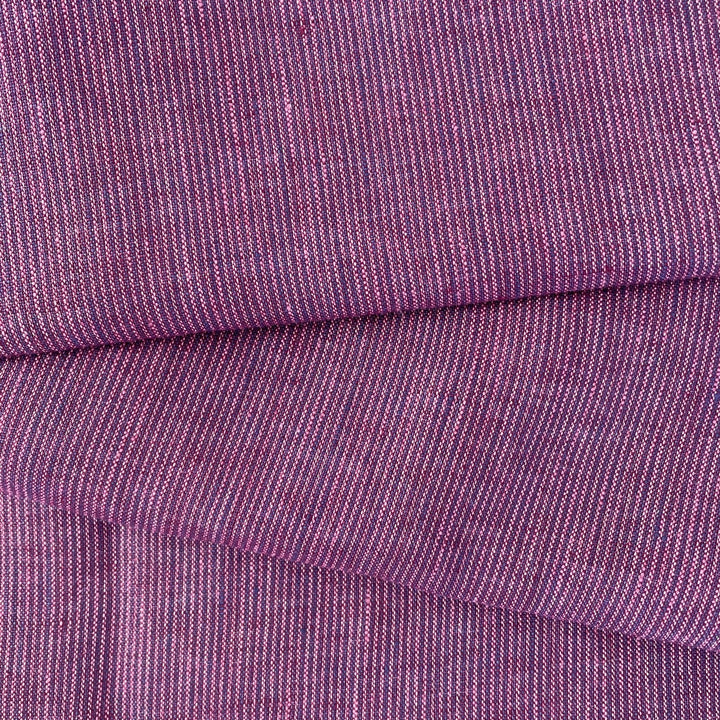 Linen Violet Stripe Fabric 6755 - The Linen Lab - Violet