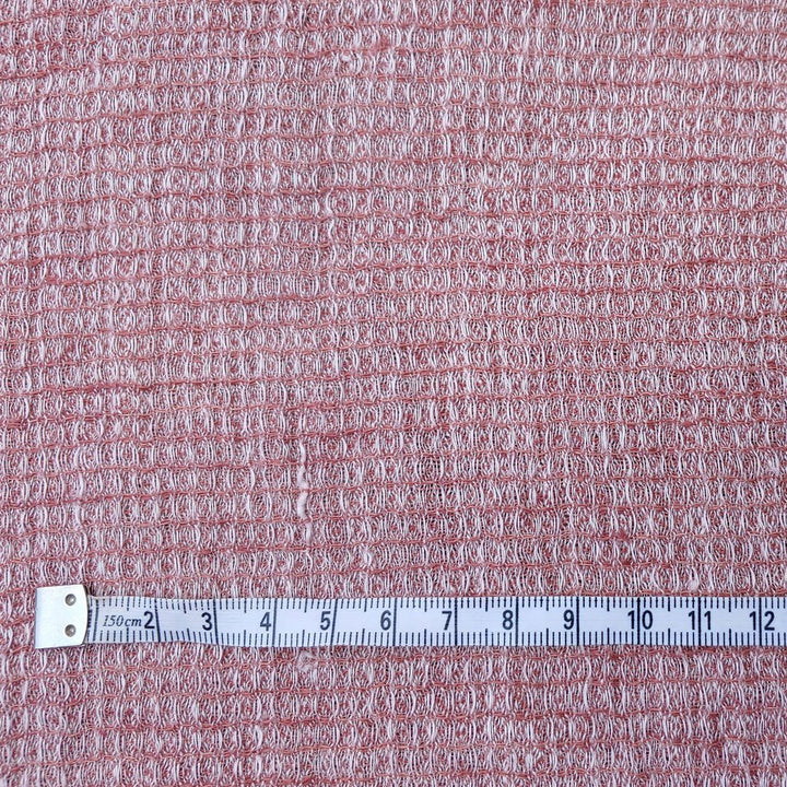 Linen Waffle Tweed Fabric - The Linen Lab - Light Blue