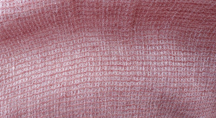 Linen Waffle Tweed Fabric - The Linen Lab - Light Blue