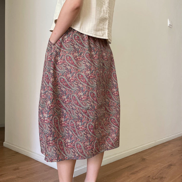 Lotus Jar Skirt Pattern Digital File Download (Free with Fabric Purchase) - The Linen Lab -