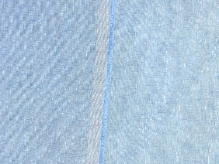 Premium 100% Linen Chambray Fabric - Medium-Light Weight, Plain Weave 7800 7801 - The Linen Lab - Blue