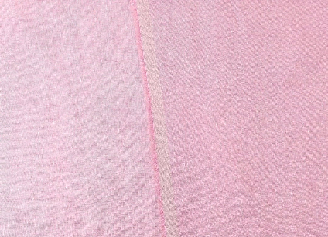 Premium 100% Linen Chambray Fabric - Medium-Light Weight, Plain Weave 7800 7801 - The Linen Lab - Pink