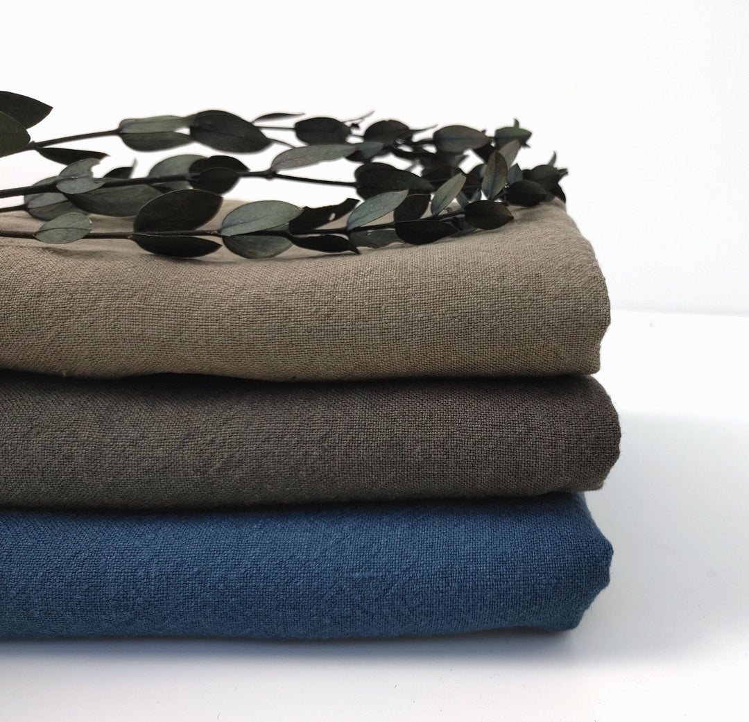 Premium 100% Linen Fabric - 9S High Twisted Yarn for Luxurious Textiles and Crafting Excellence 6772 6481 6480 - The Linen Lab - Blue
