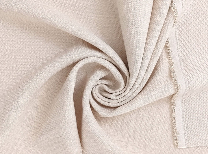 Premium Linen Rayon Tencel Dobby Stretch Fabric - Soft, Breathable, Versatile Material for Clothing and Crafts 7232 7233 - The Linen Lab - Beige(Light)